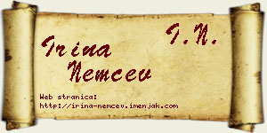 Irina Nemčev vizit kartica